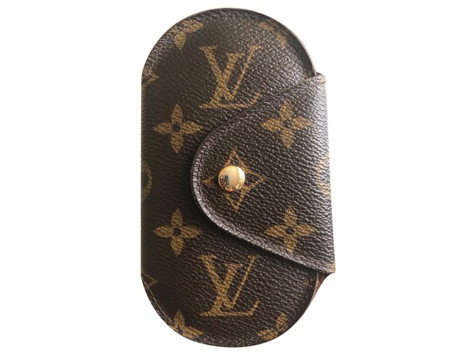 Louis Vuitton key ring Brown Cloth  ref.194183