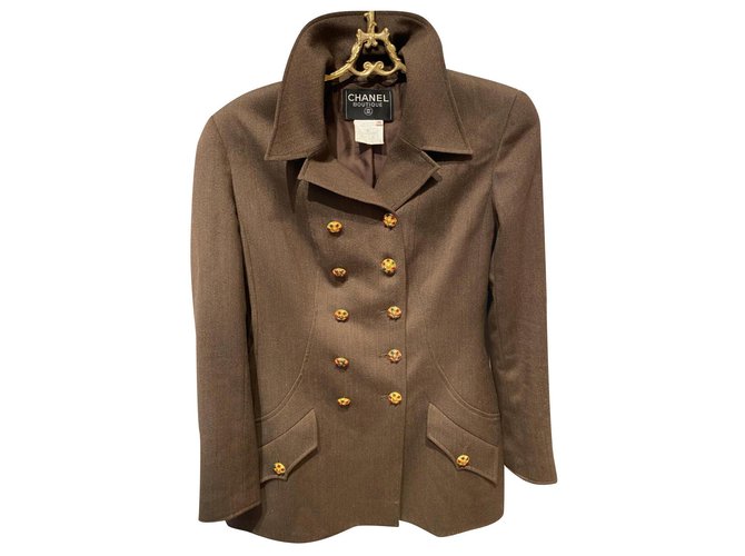 Chanel Jackets Light brown Wool  ref.194203