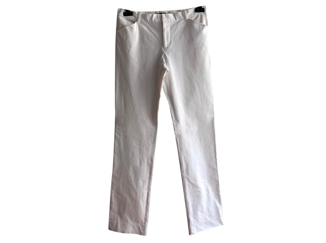 Ralph Lauren Calças elásticas de algodão branco  ref.194204