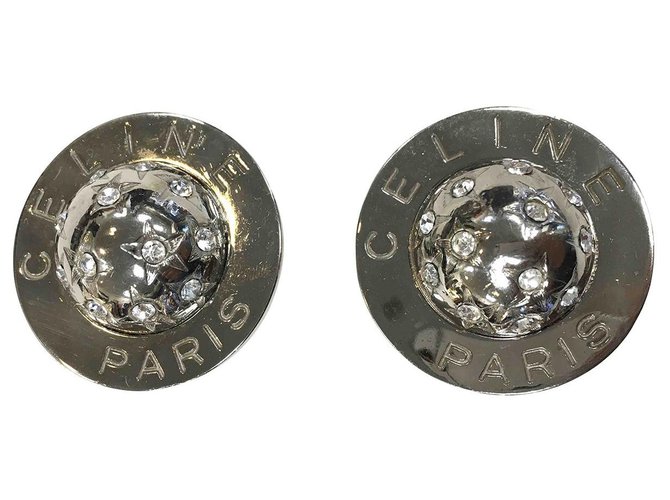 Céline Earrings Silvery Metal  ref.194267