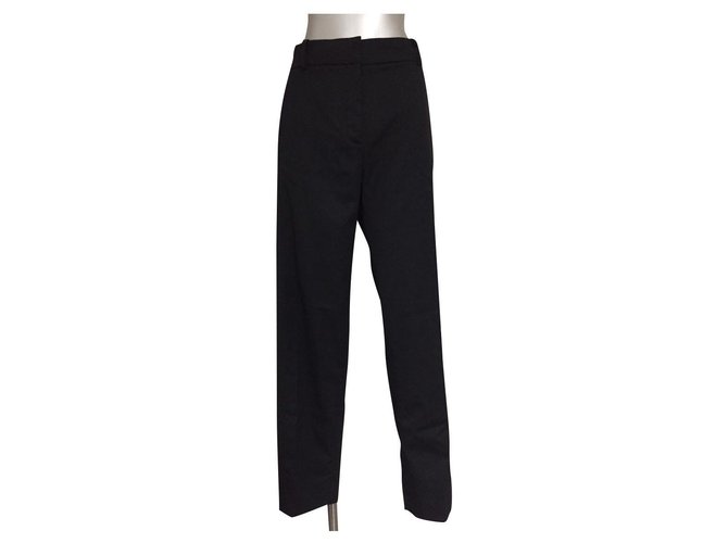 Versace Pants, leggings Black Polyester Wool Elastane  ref.194270