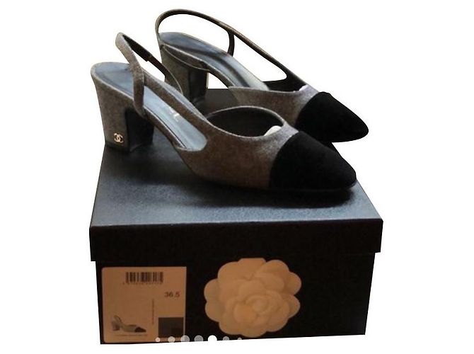 Cambon Chanel slingback Grey