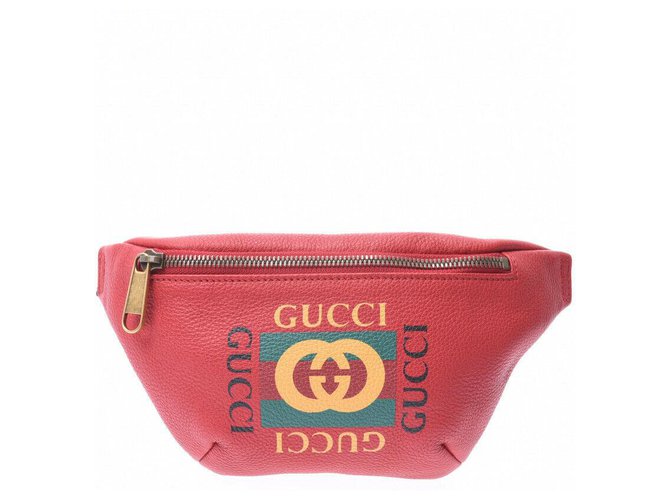 Gucci -- Red Leather  ref.194322