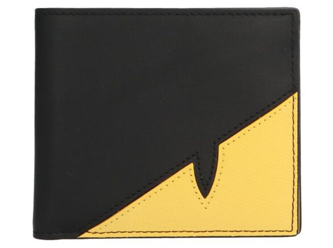 Fendi leather wallet Black  ref.194384