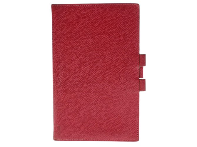 Hermès Porte-agenda en cuir epsom rouge  ref.194440