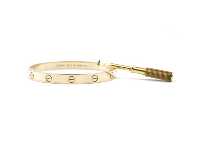 Cartier Rose Gold 750 18k Love Bangle Cuff Size 17 Golden Rosegold Ref Joli Closet