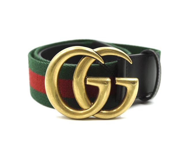 gucci belt red and green gold buckle