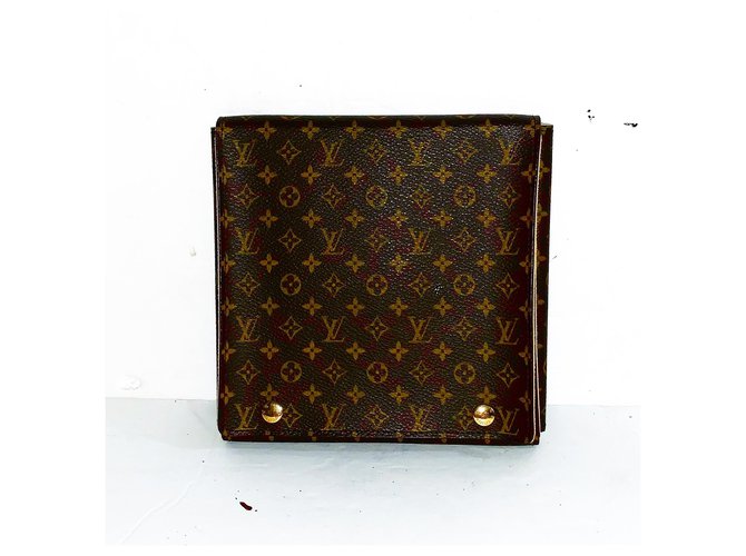 Louis Vuitton Rare Large Monogram Travel Necklace Case Brown Cloth  ref.194617