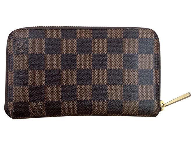 Louis Vuitton Zippy compact wallet Brown Cloth  ref.194619