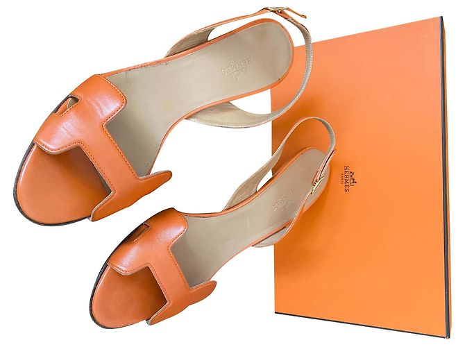 Hermès - Night Sandals Orange