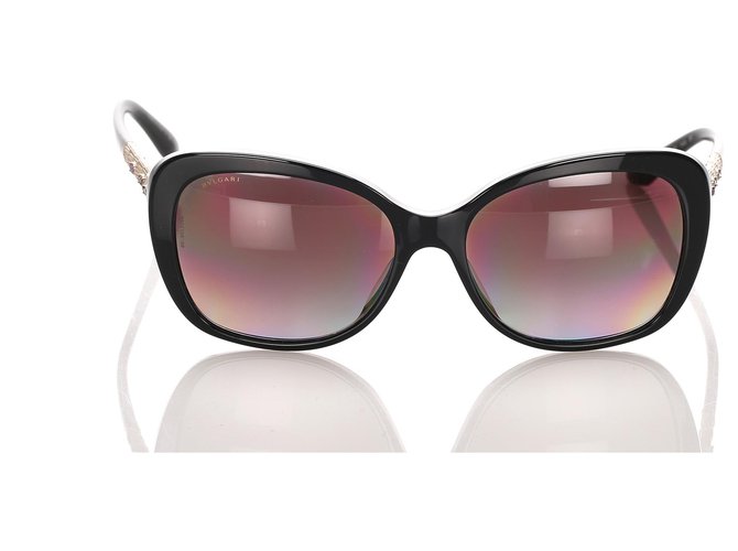 Lunettes Autre Marque Bvlgari Lunettes De Soleil Teintees Oeil De Chat Noir Autre Plastique Noir Ref Joli Closet