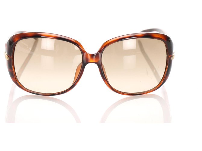 Dior Brown Square Tinted Sunglasses Plastic  ref.194751