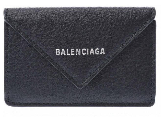 Balenciaga Paper Black Leather  ref.194798