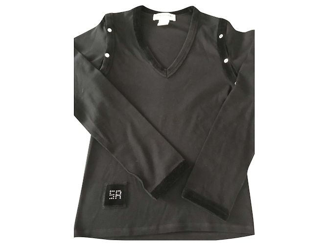 Sonia Rykiel Baumwollpullover Schwarz 
