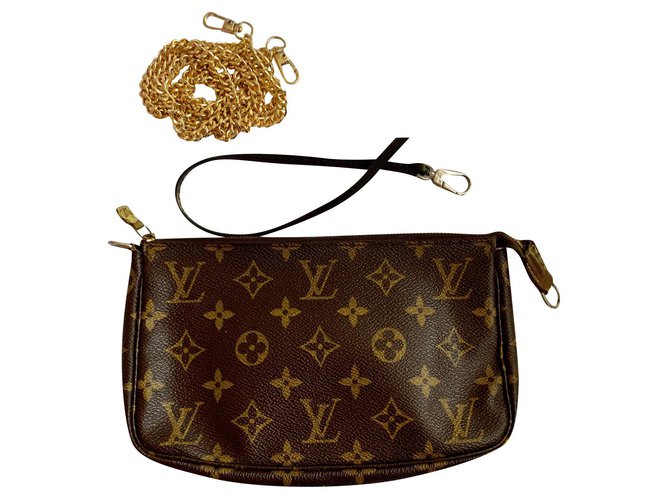 Louis Vuitton Handbags Brown Cloth  ref.194848