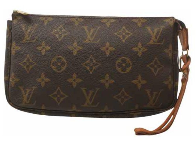 Louis Vuitton Pochette Accessoires Brown Leather  ref.194896