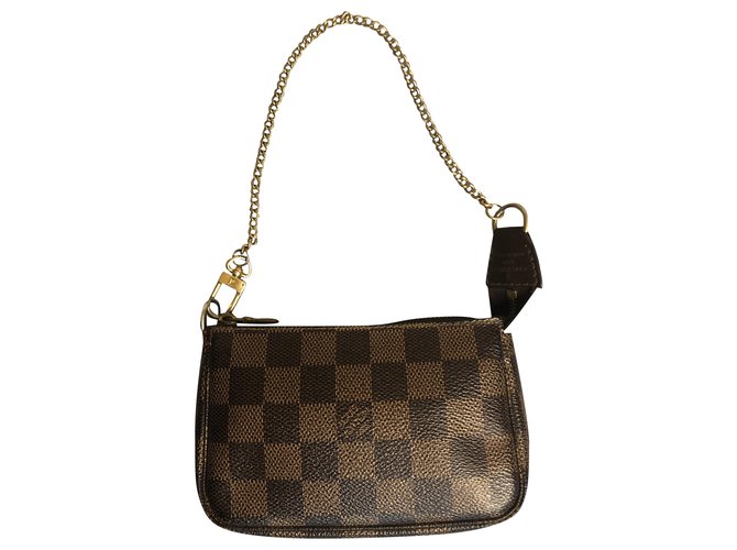 Louis Vuitton Pochette accessoire bag Brown Cloth  ref.194940