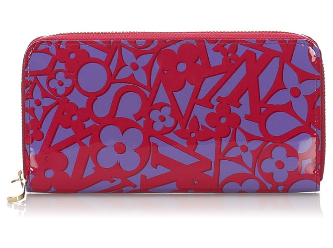 Louis Vuitton Red Vernis Sweet Monogram Zippy Wallet Purple Leather Patent leather  ref.194990