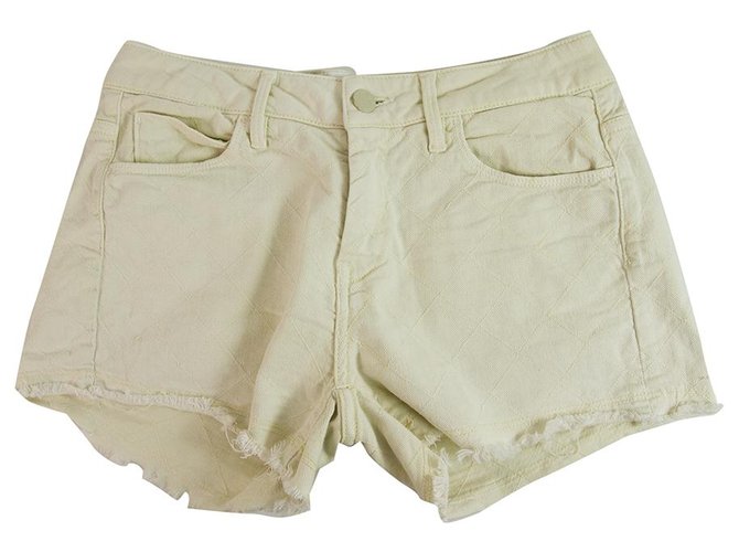 Reiko Karlie Ivory Ecru Cut off Summer Cotton Elastan Shorts size 27 Cream  ref.195052
