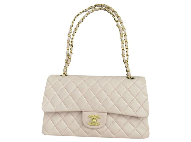 Timeless Rare Chanel pink lambskin medium classic flap bag Leather  ref.195143