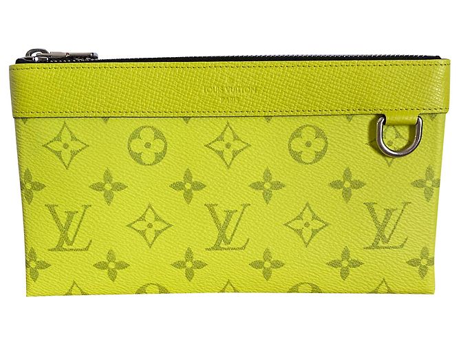 Pochette Discovery Louis Vuitton Amarilla Cuero Amarillo