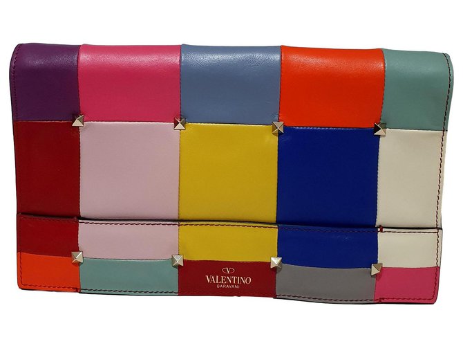 Valentino Garavani Clutch bags Multiple colors Suede Leather  ref.195293