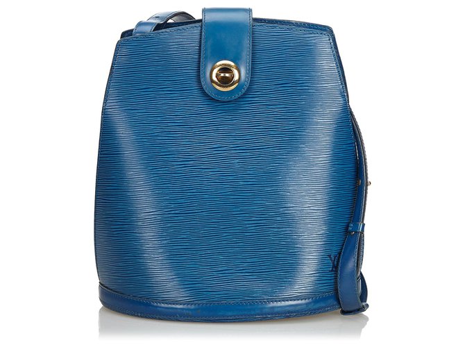 Louis Vuitton Blue Epi Cluny Azul Couro  ref.195358