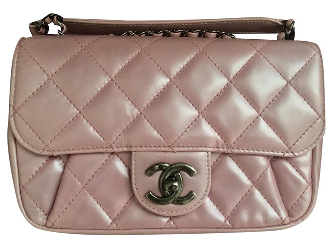 Chanel pink timeless mini bag Leather  ref.195454