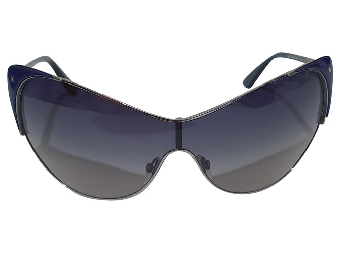 Tom Ford Oculos escuros Prata Azul Metal Plástico  ref.195462