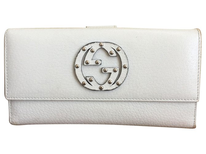 Gucci wallet White Leather  ref.195492