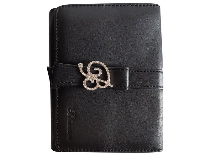 Blumarine Leather wallet Black  ref.195525