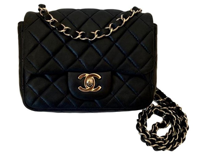 Timeless Chanel Navy blue Leather  ref.195530