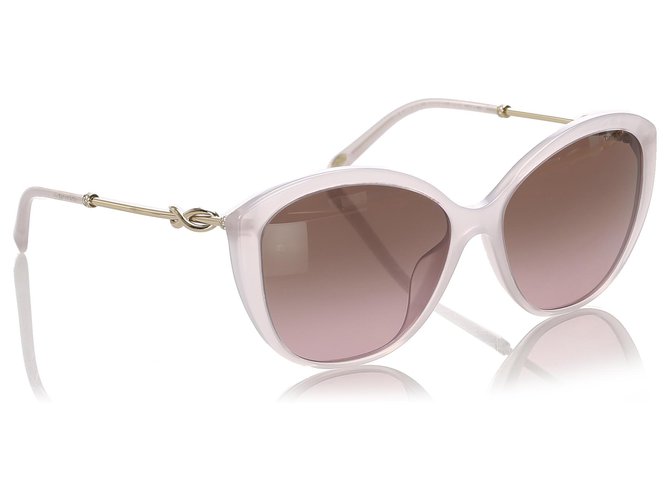 Tiffany & Co Tiffany White Cat Eye Tinted Sunglasses Plastic  ref.195621