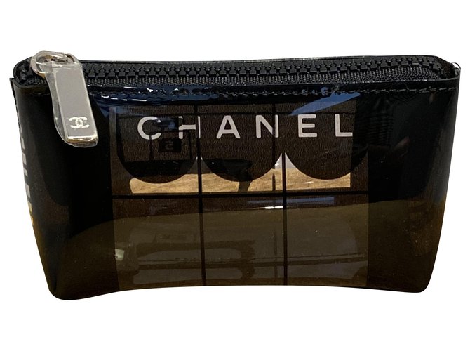 Chanel Clutch bags Black Plastic  ref.195675