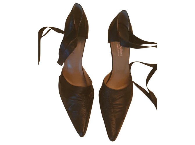 Gianna Meliani High heel, 10 cm Black Leather  ref.195716