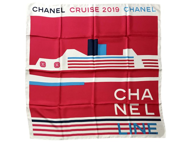 Chanel cruise scarf Multiple colors Silk  ref.195717