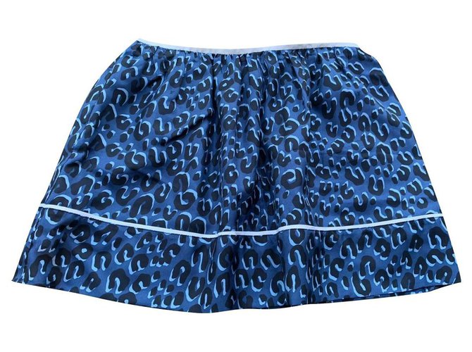 Louis Vuitton Skirts Blue Silk  ref.195725