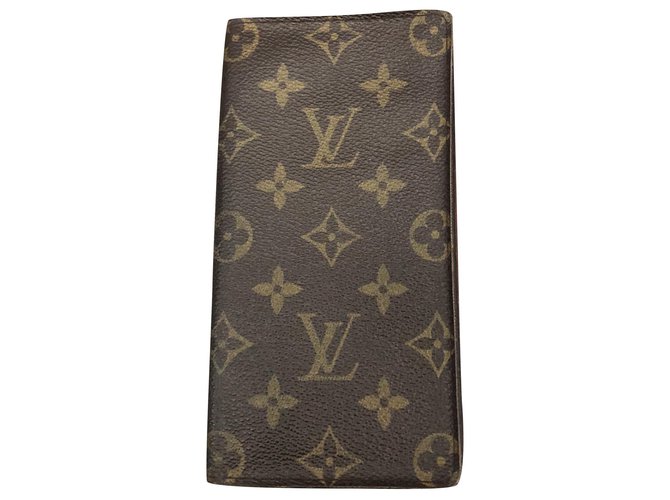 Louis Vuitton Monogram wallet Brown Cloth  ref.195747