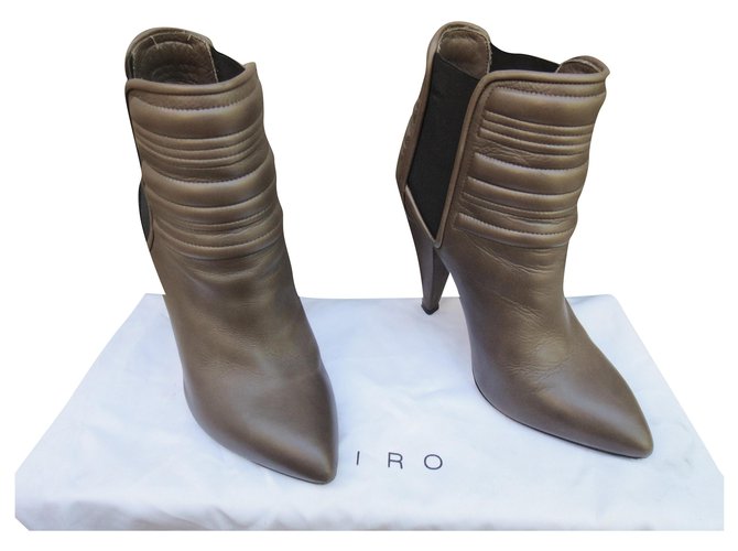 Iro boots Klara model p 37 Taupe Leather  ref.195764