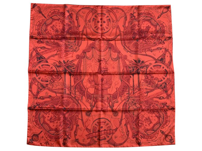 Hermès Scarves Red Silk  ref.195802