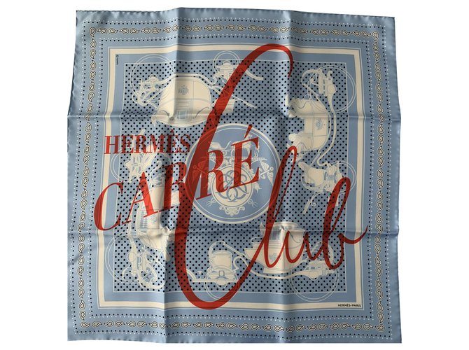 Hermès Sciarpe di seta Blu  ref.195808
