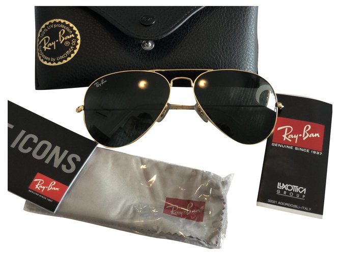 Ray-Ban Ray Ban Aviator neu Schwarz Metall  ref.195840