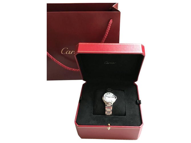 Relógio Cartier Ballon Bleu de Cartier 33 MILÍMETROS Prata Aço  ref.195862