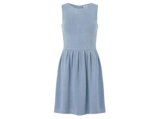 Ganni Dresses Blue Polyester Viscose Elastane  ref.195869