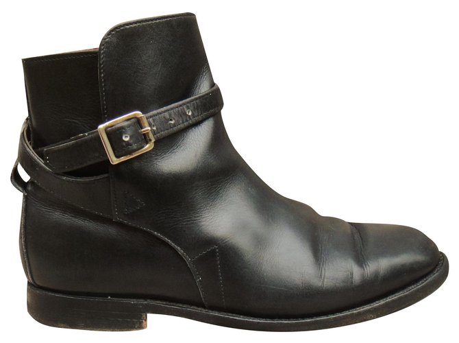 paraboot boots Black Leather  ref.195899