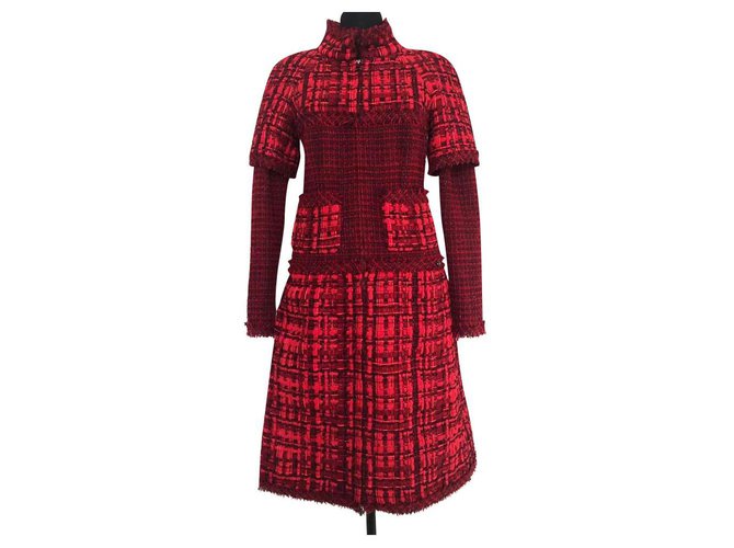 Chanel nouvelle robe de piste incroyable Tweed Multicolore  ref.195929