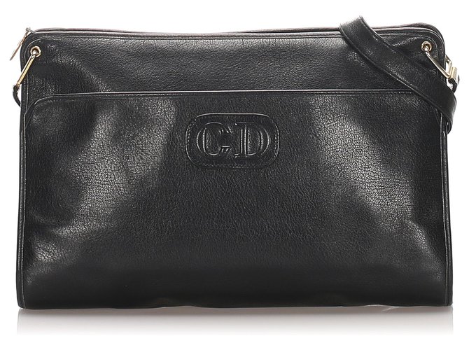 Dior Black Leather Shoulder Bag Pony-style calfskin  ref.195953