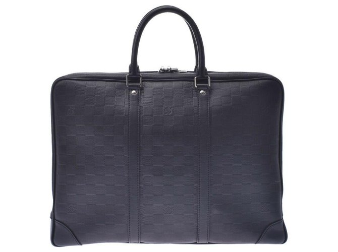 Louis Vuitton Briefcase Black Cloth  ref.196024