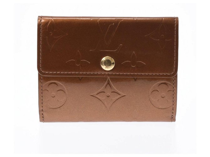 Louis Vuitton wallet Golden Leather  ref.196026