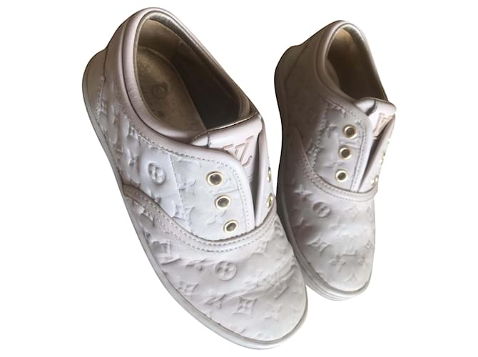 Louis Vuitton Monogram sneakers Pink Leather  ref.196035